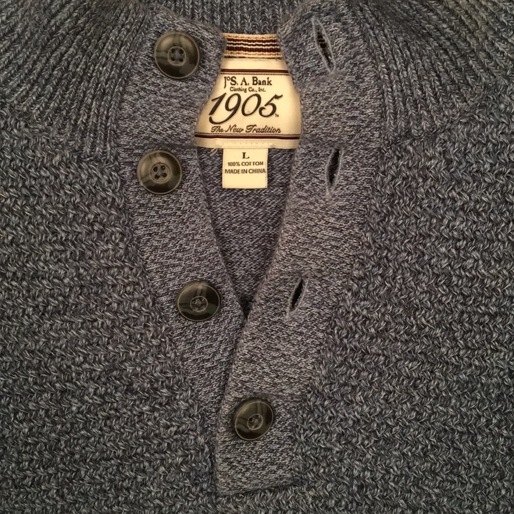 Jos. A. Banks Cotton Cable Knit Sweater. Size L.